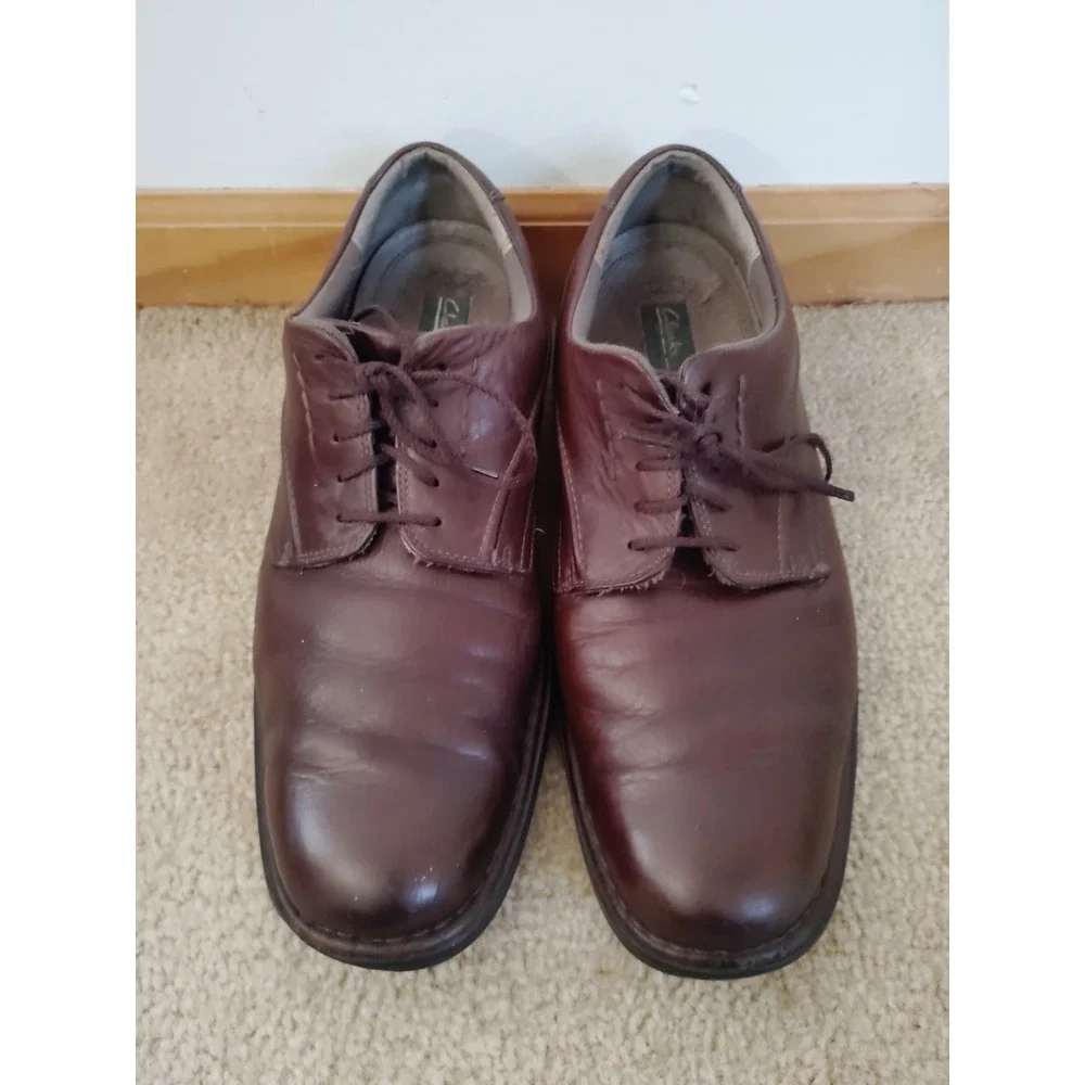 Clarks Un Aldric Lace Brown Leather‎ Oxford Shoes Men 13W Style 72516 Old Money